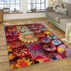 Ethiopia Colorful Flower Rug